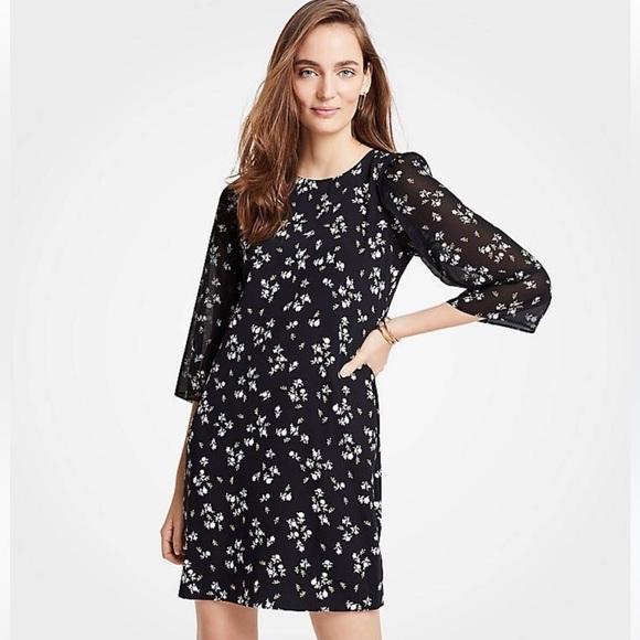 Ann Taylor Dresses & Skirts - 𝅺Ann Taylor floral chiffon print shift dress